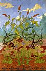 Paul Ranson Wall Art - Iris and Large Yellow and Mauve Flowers